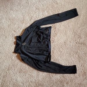 Torrid Black Sheer High Neck Long Sleeve Crop Top. Torrid size 0/L/12.